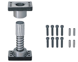 Steel ball type independent guide post assembly