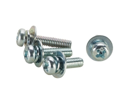 Phillips hole round head small screw with washer