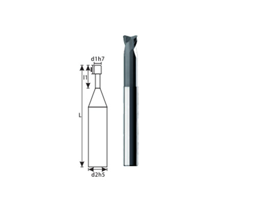 KHC-KHPM series 2-blade tungsten steel round nose milling cutter