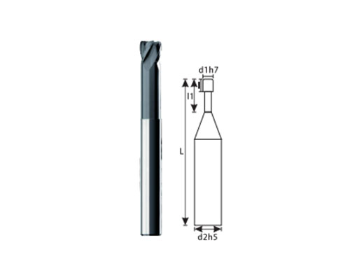 KHC-KHPM series 4-blade tungsten steel round nose milling cutter