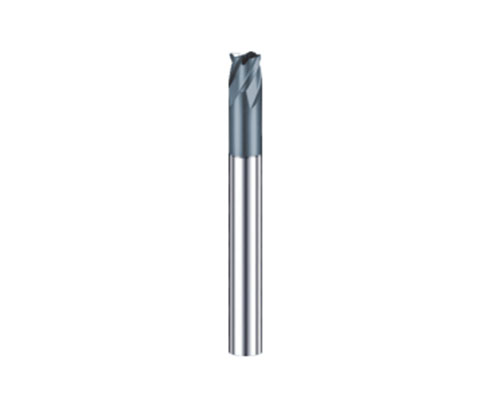 KHC-Long shank 4-blade tungsten steel round nose milling cutter