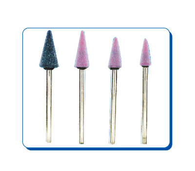 Ceramic shank grinding head - triangular cone