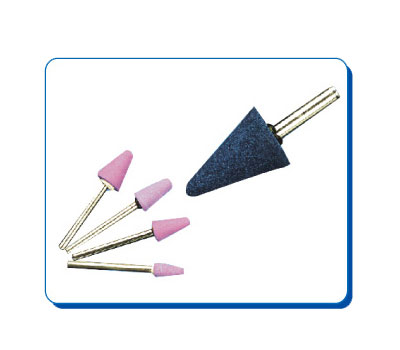 Ceramic shank grinding head-round cone