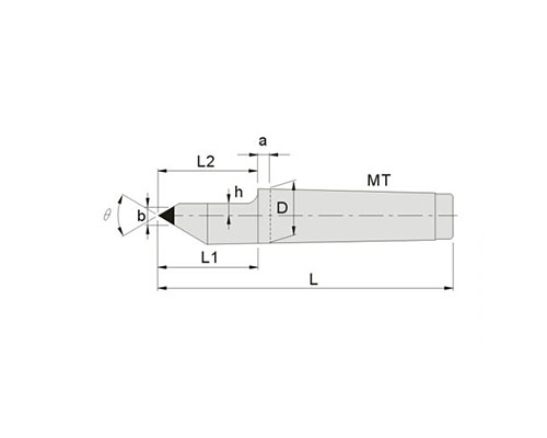 Enlarged half-sided tungsten steel fixed thimble 1